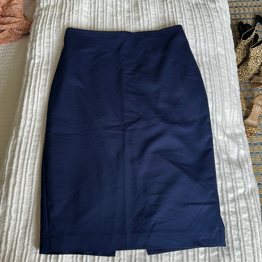 Express, Navy, knee length, work skirt